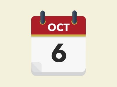 Calendar icon showing 6th October