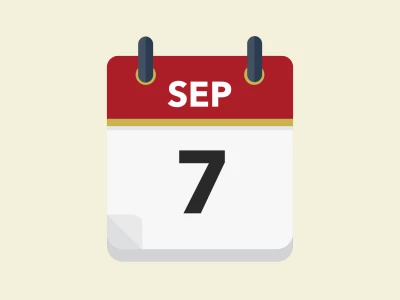 Calendar icon showing 7th September