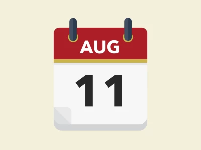 Calendar icon showing 11th August