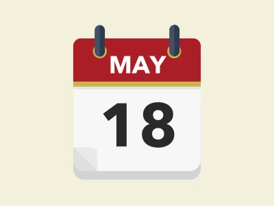 Calendar icon showing 18th May