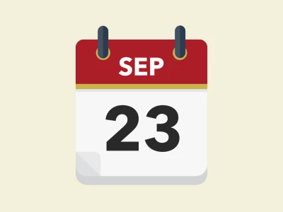 Calendar icon showing 23rd September