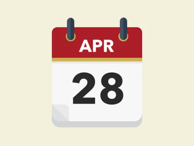 Calendar icon showing 28th April