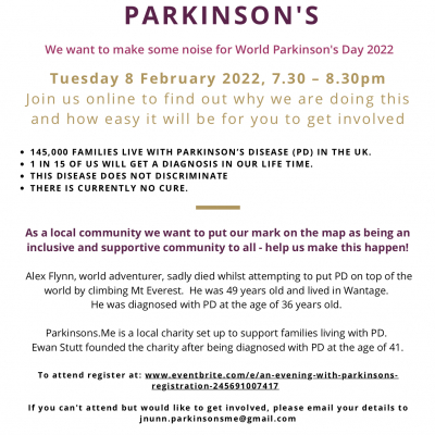 An Evening with Parkinsons (148 x 210 mm)