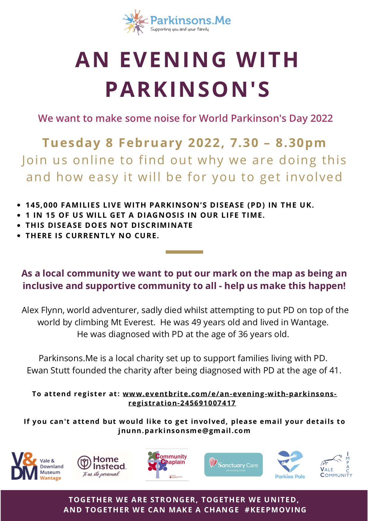 An Evening with Parkinsons (148 x 210 mm)