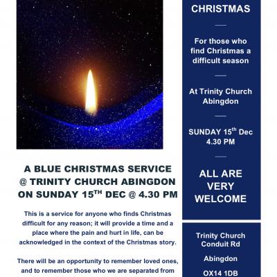 blue christmas poster