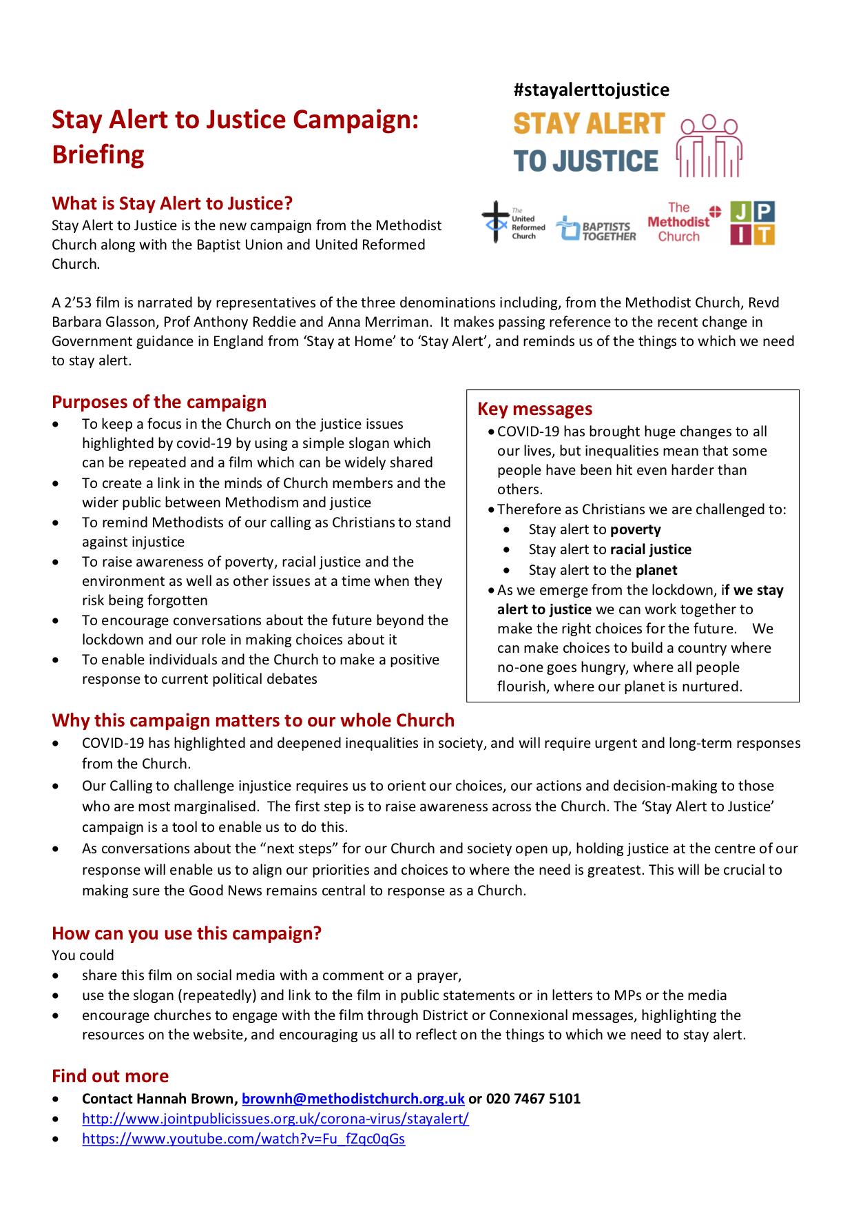 Stay Alert Briefing