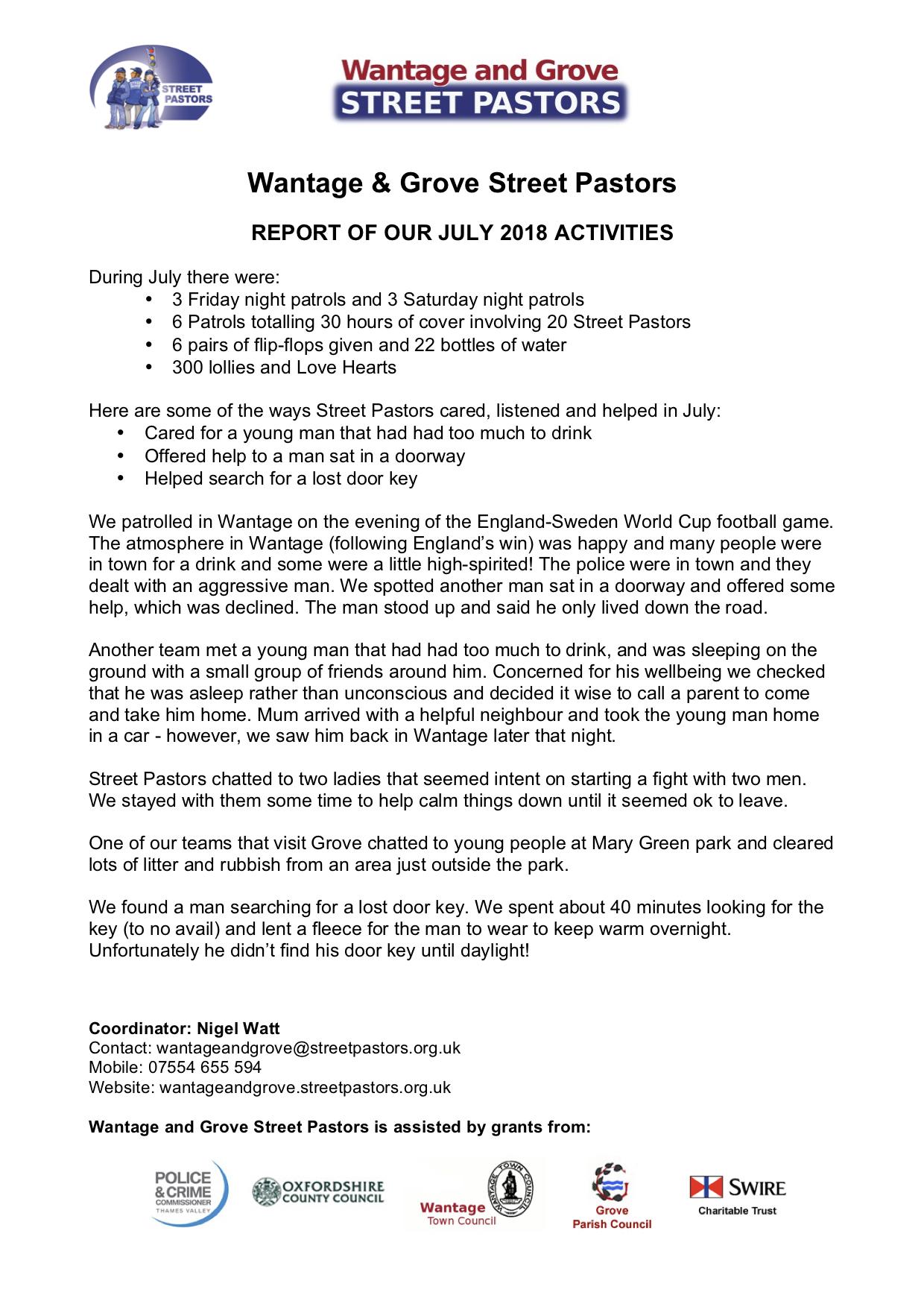 WGSP 07 2018 Report