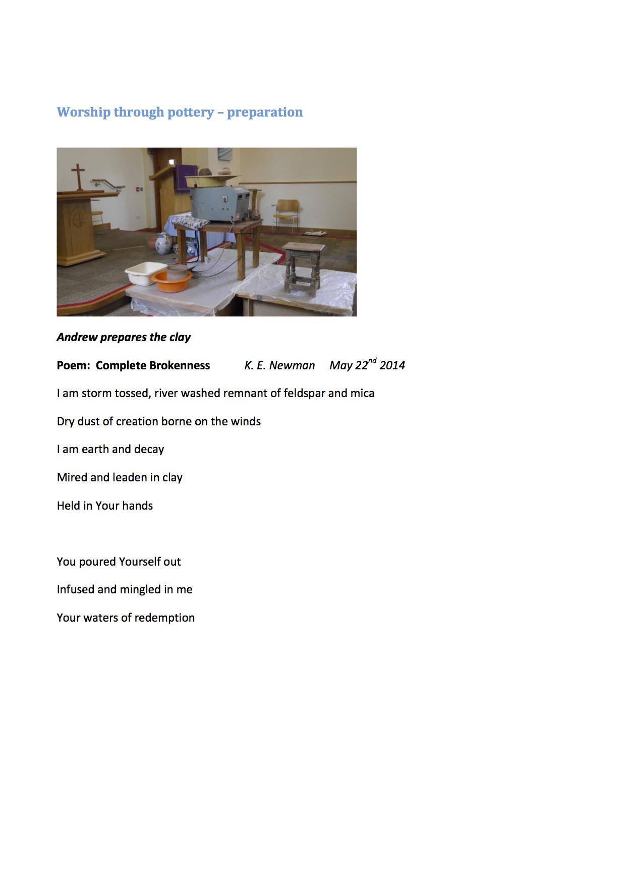 Worship through pottery - Poem and Photos